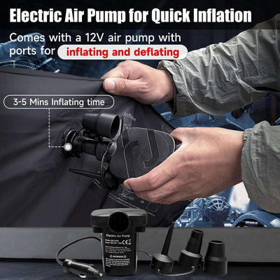 Thicken Backseat SUV/Car/Truck Air Mattress Air Bed Inflatable SUV Truck Mattress -35.4'' Width/Black