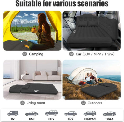 Thicken Backseat SUV/Car/Truck Air Mattress Air Bed Inflatable SUV Truck Mattress -35.4'' Width/Black